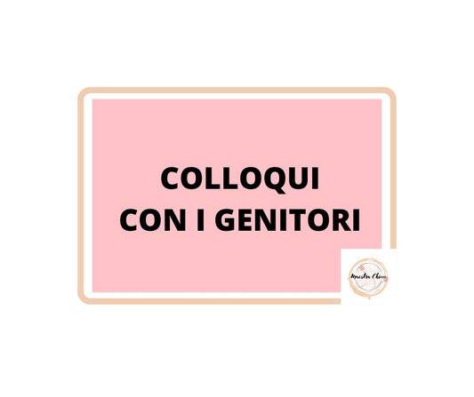 COLLOQUI INDIVIDUALI CON I GENITORI
