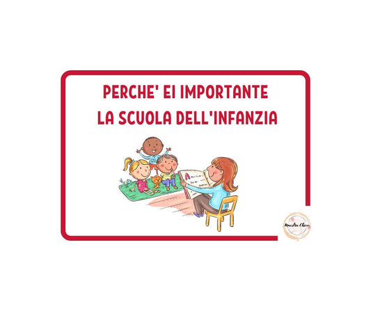 PECHE' E' IMPORTANTE LA SCUOLA DELL'INFANZIA