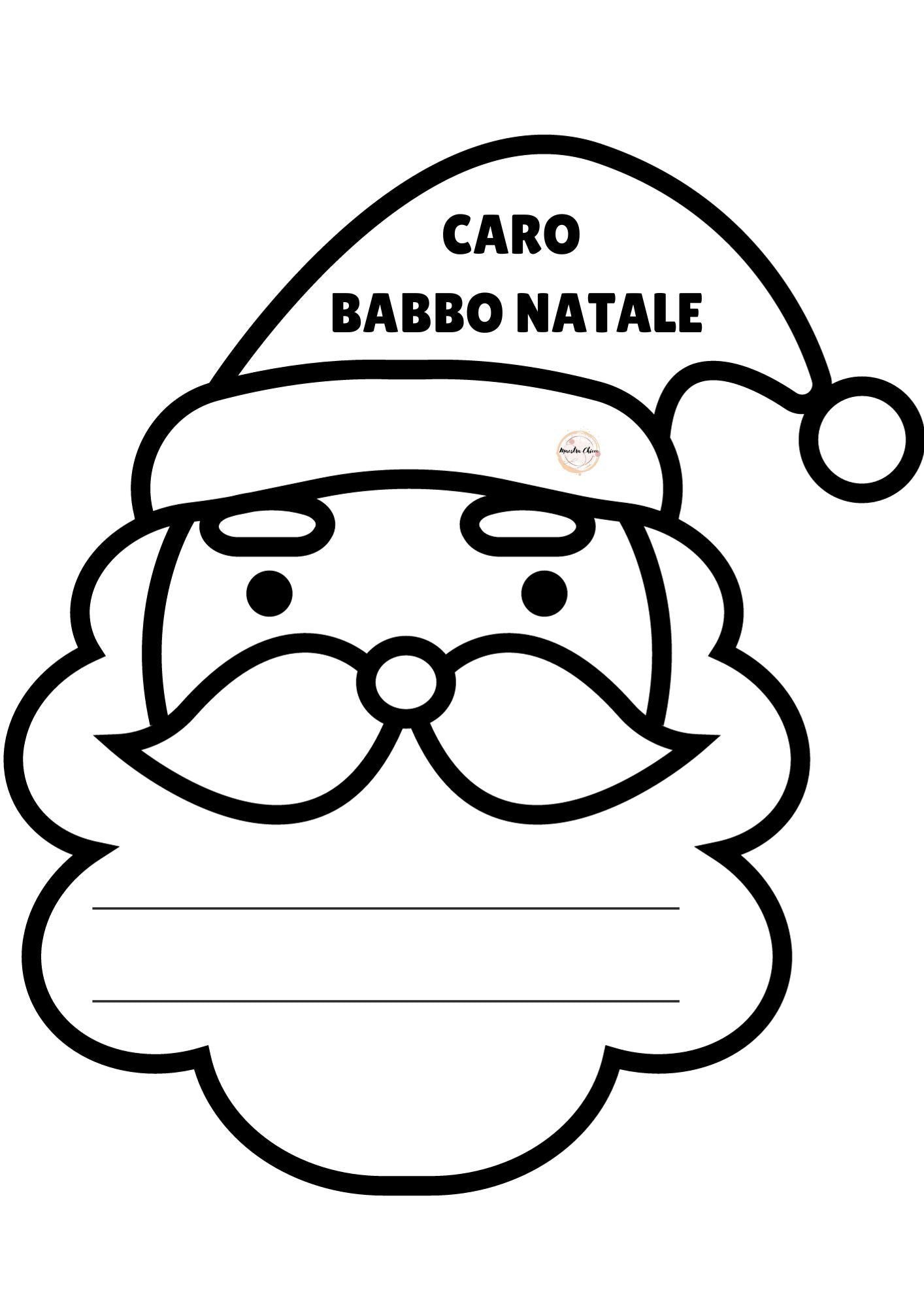 LETTERINE A BABBO NATALE DA COLORARE