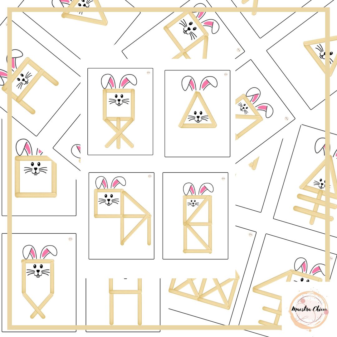 CARD DI PASQUA- FORME CON BASTONCINI