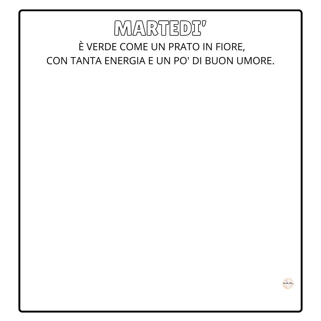 I GIORNI DELLA SETTIMANA
