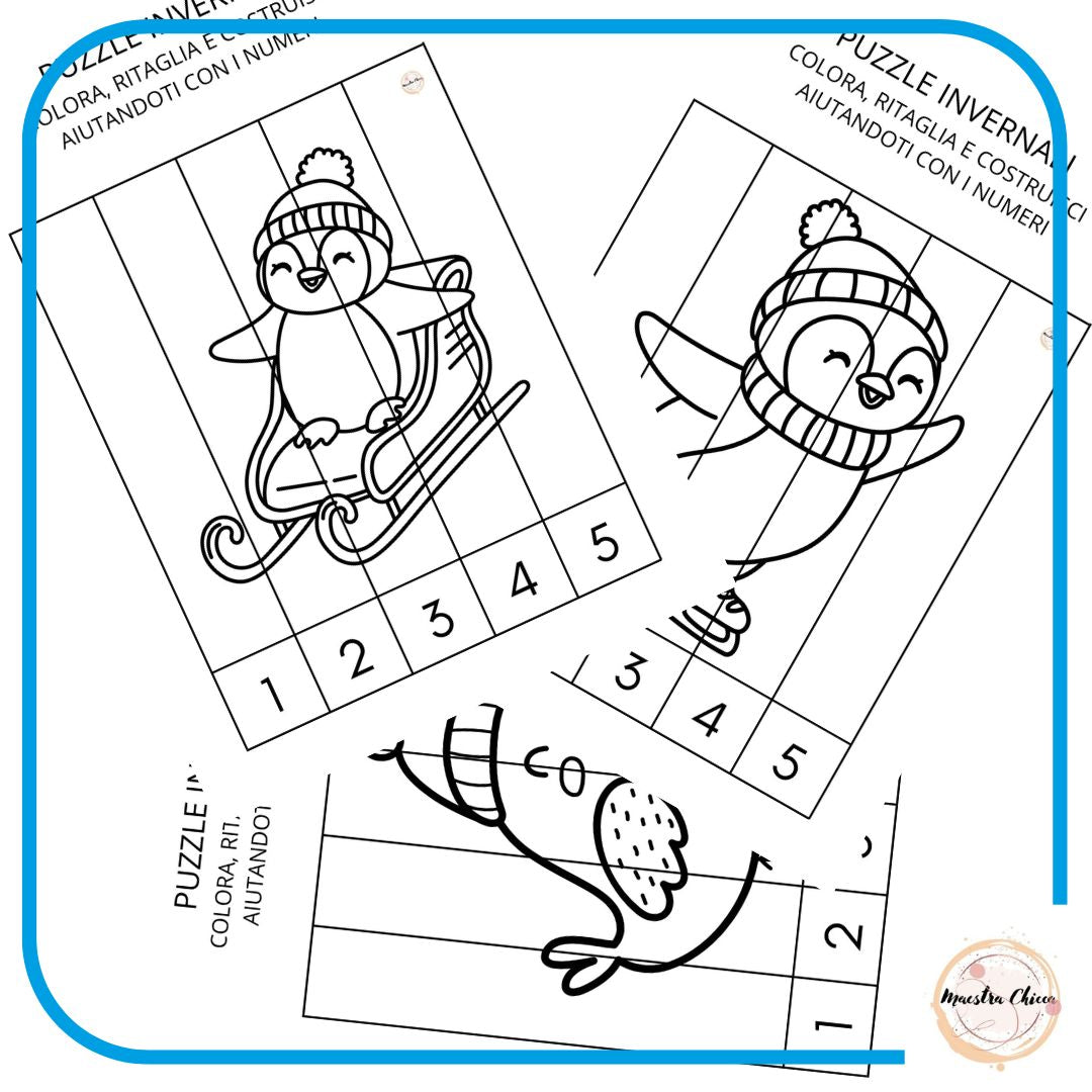 PUZZLE INVERNALI CON I NUMERI
