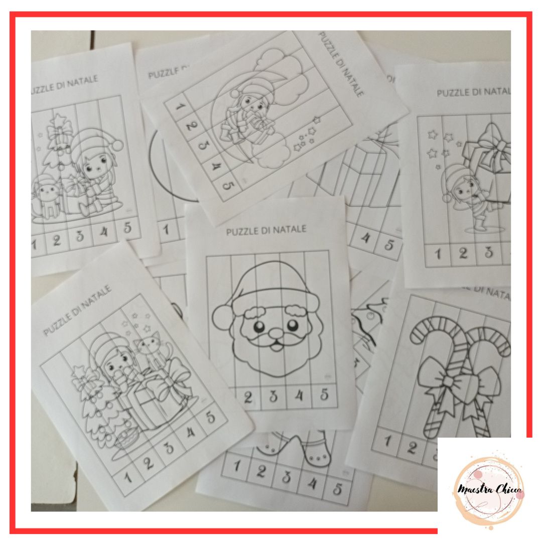 PUZZLE DI NATALE CON NUMERI