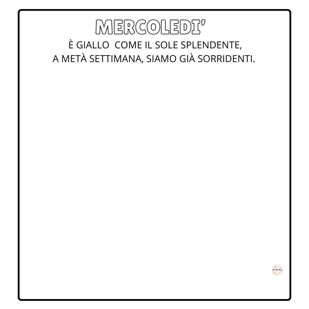 I GIORNI DELLA SETTIMANA