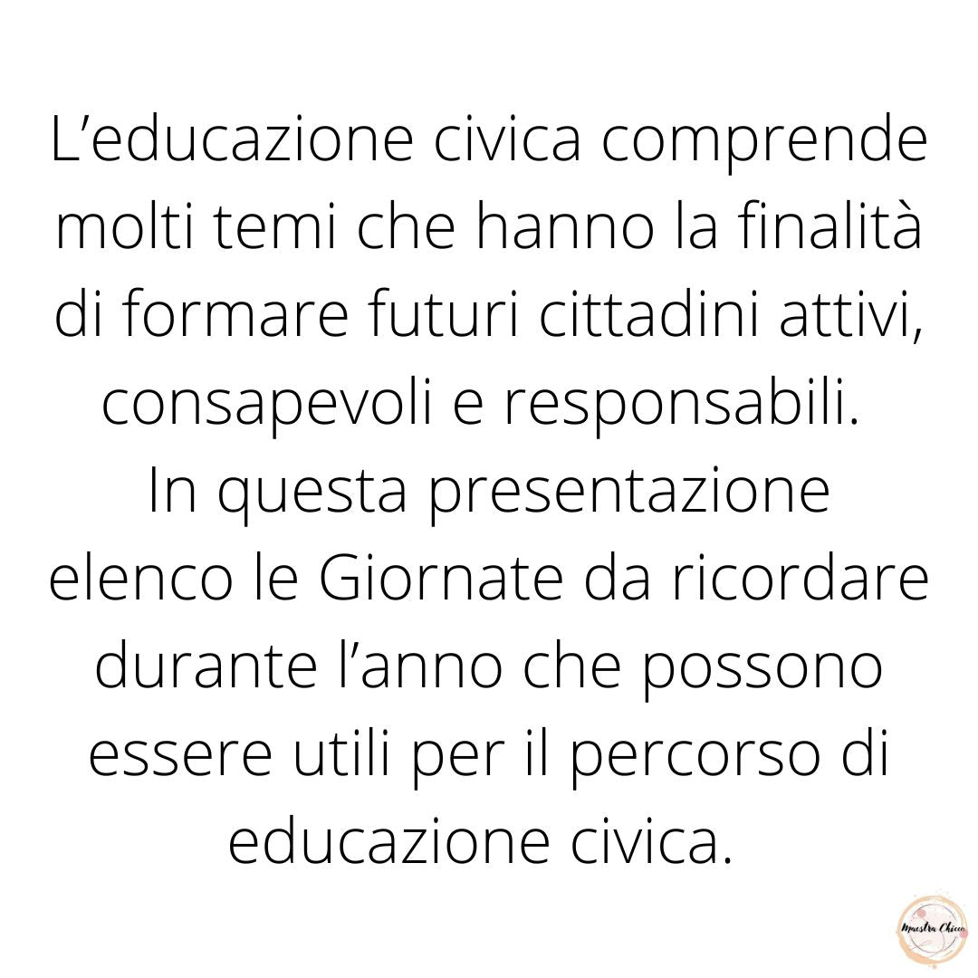 GIORNATE SPECIALI-EDUCAZIONE CIVICA
