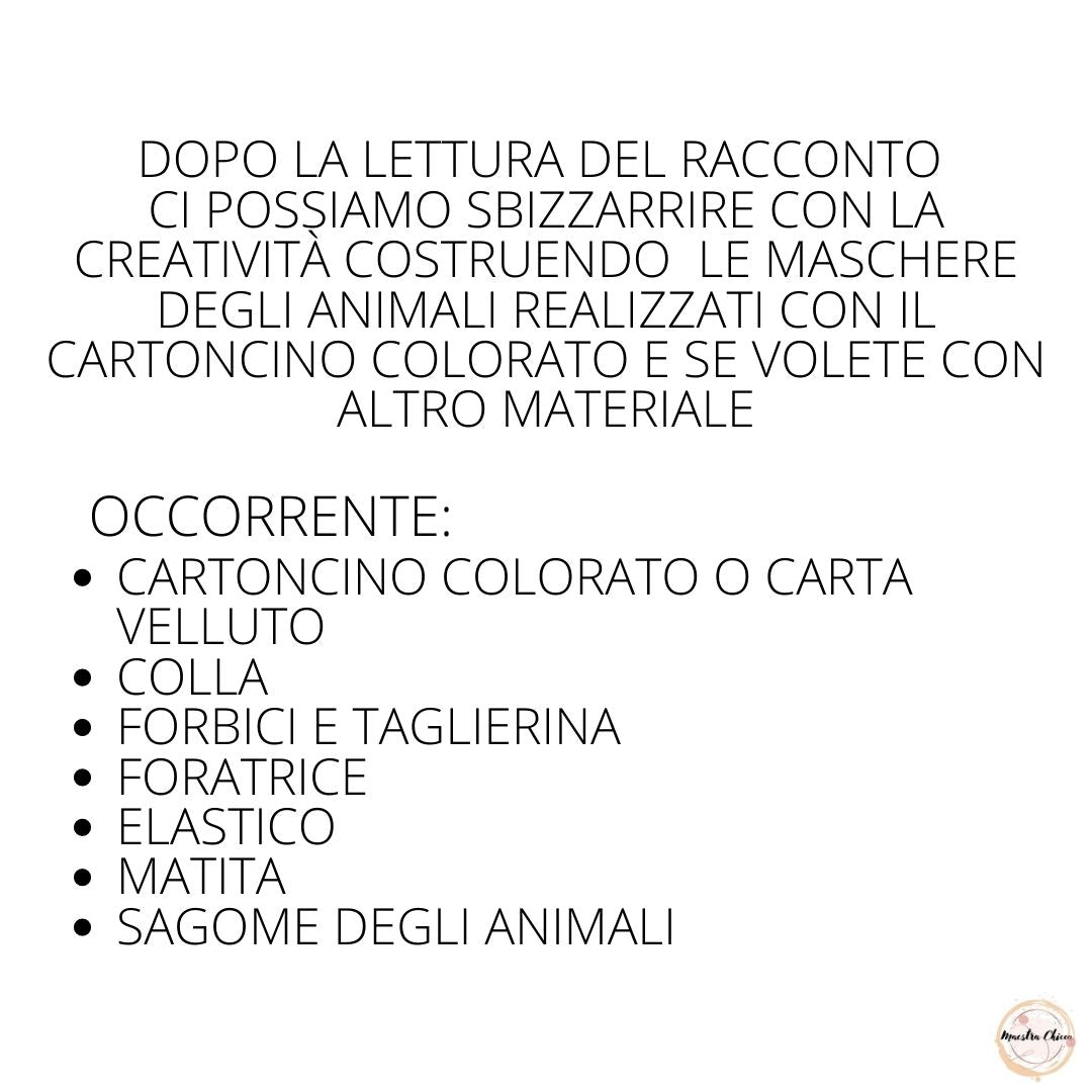 MASCHERE DI CARNEVALE DEGLI ANIMALI