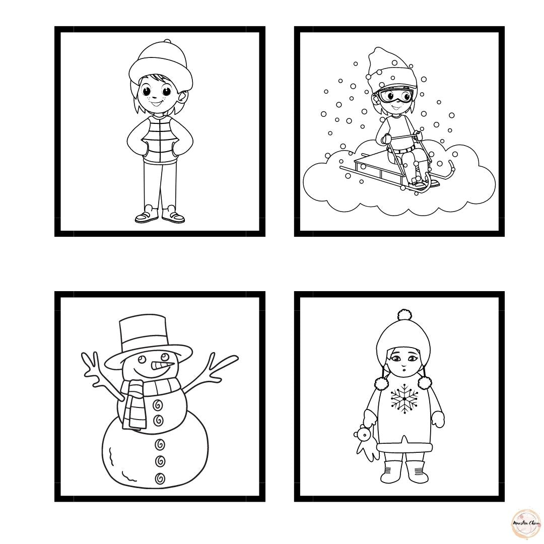 PAESAGGIO INVERNALE CON UTILIZZO DELLE CARD