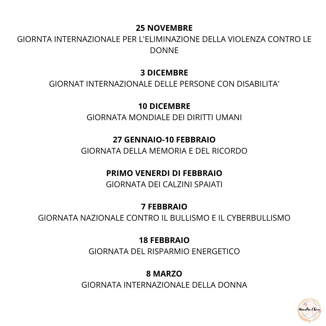 GIORNATE SPECIALI-EDUCAZIONE CIVICA