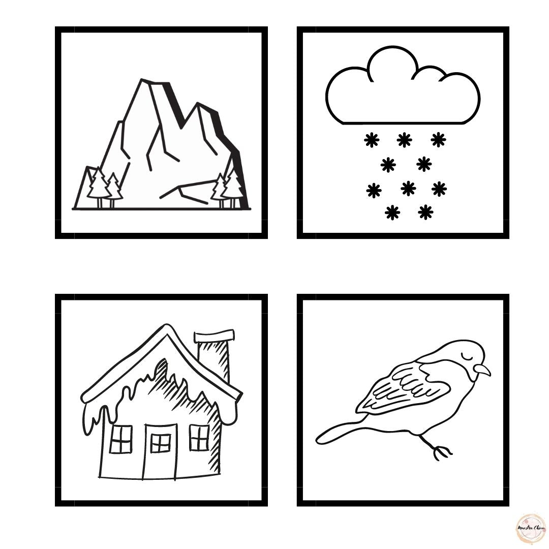 PAESAGGIO INVERNALE CON UTILIZZO DELLE CARD