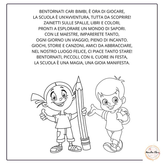 FILASTROCCA INIZIO ANNO SCOLASTICO