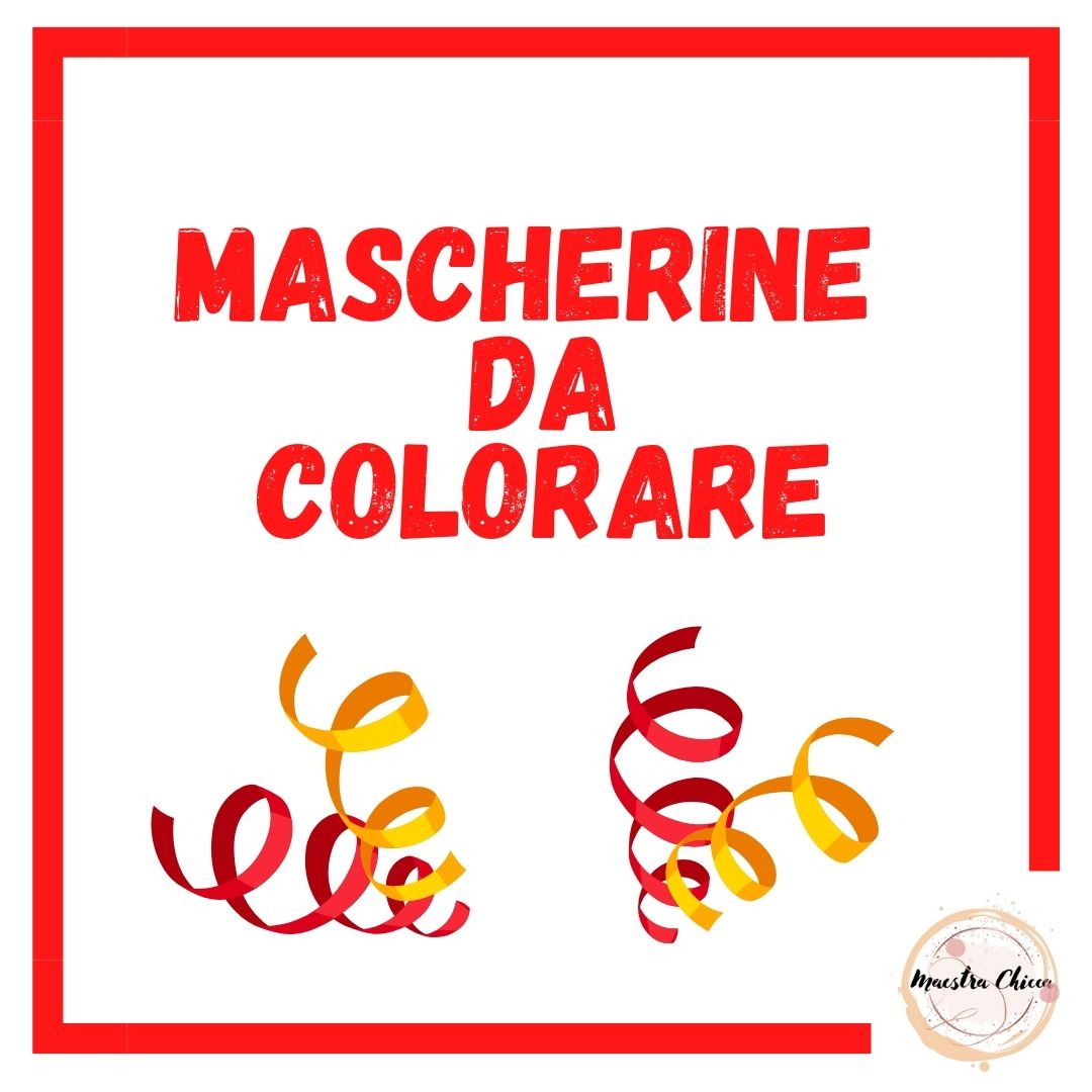 MASCHERINE DA COLORARE