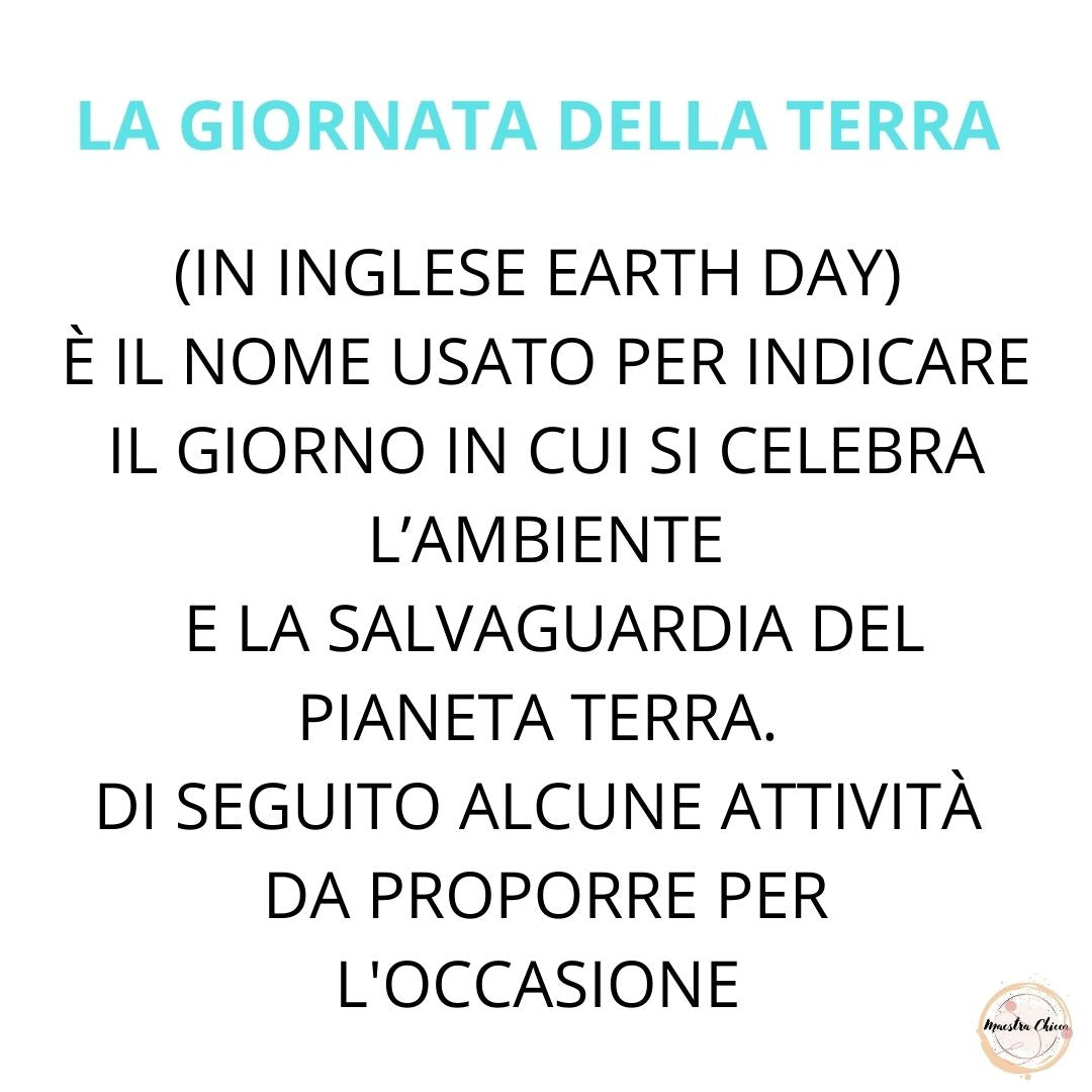 3 ATTIVITA' PER LA GIORNATA DELLA TERRA