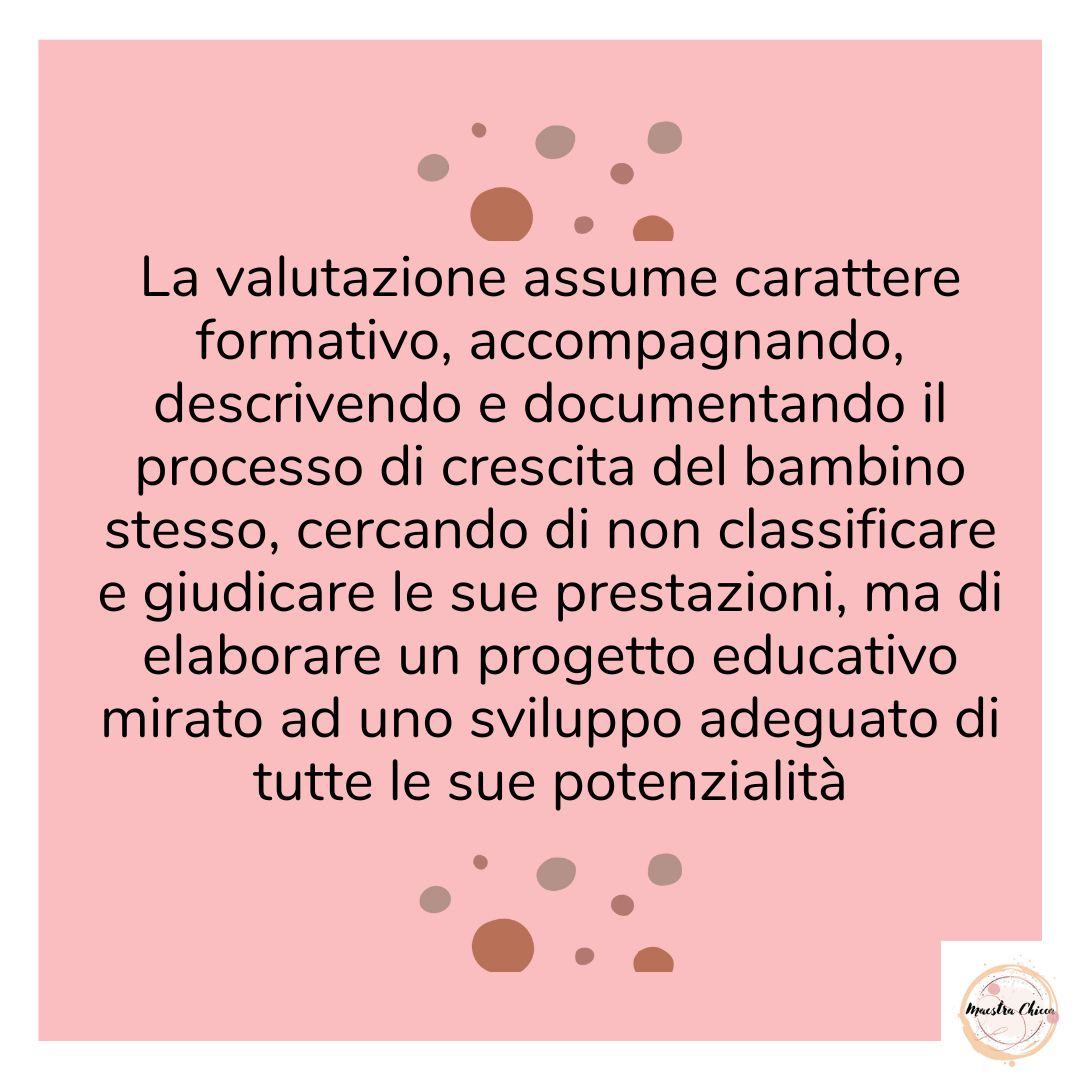 LA VALUTAZIONE NELLA SCUOLA DELL'INFANZIA